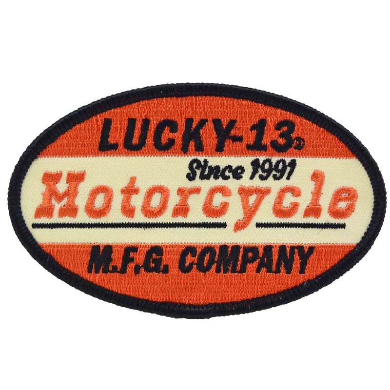 Lucky 13 Moto Motorcycle Patch Rockabilly Punk Kustom Retro Iron On ...