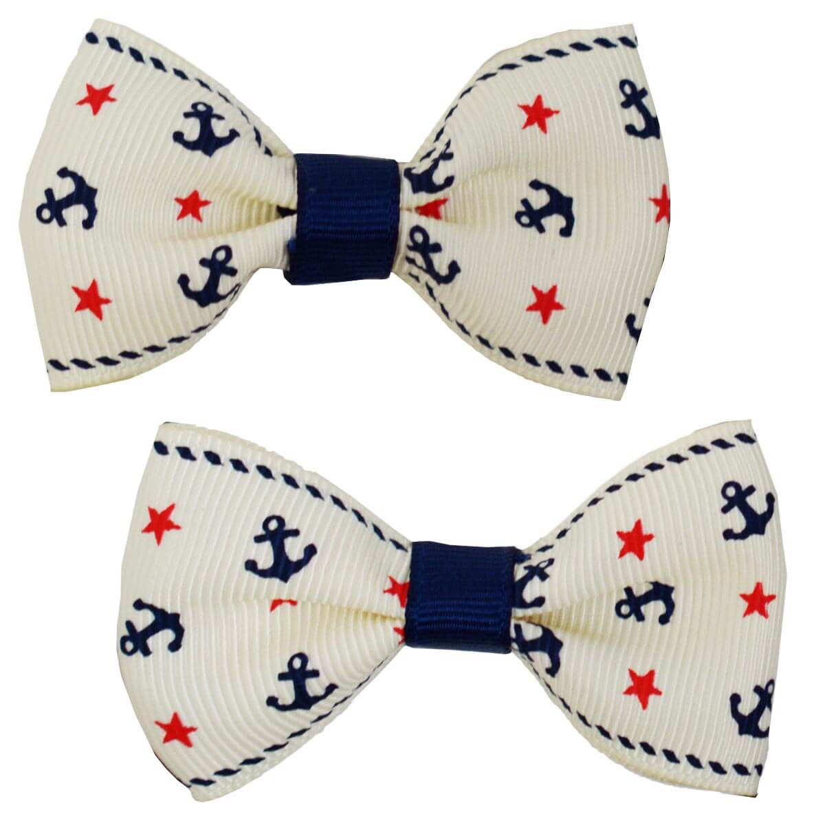 White Hair Clips Barrettes Rockabilly Pin Up Retro Girly Cute Set of Two