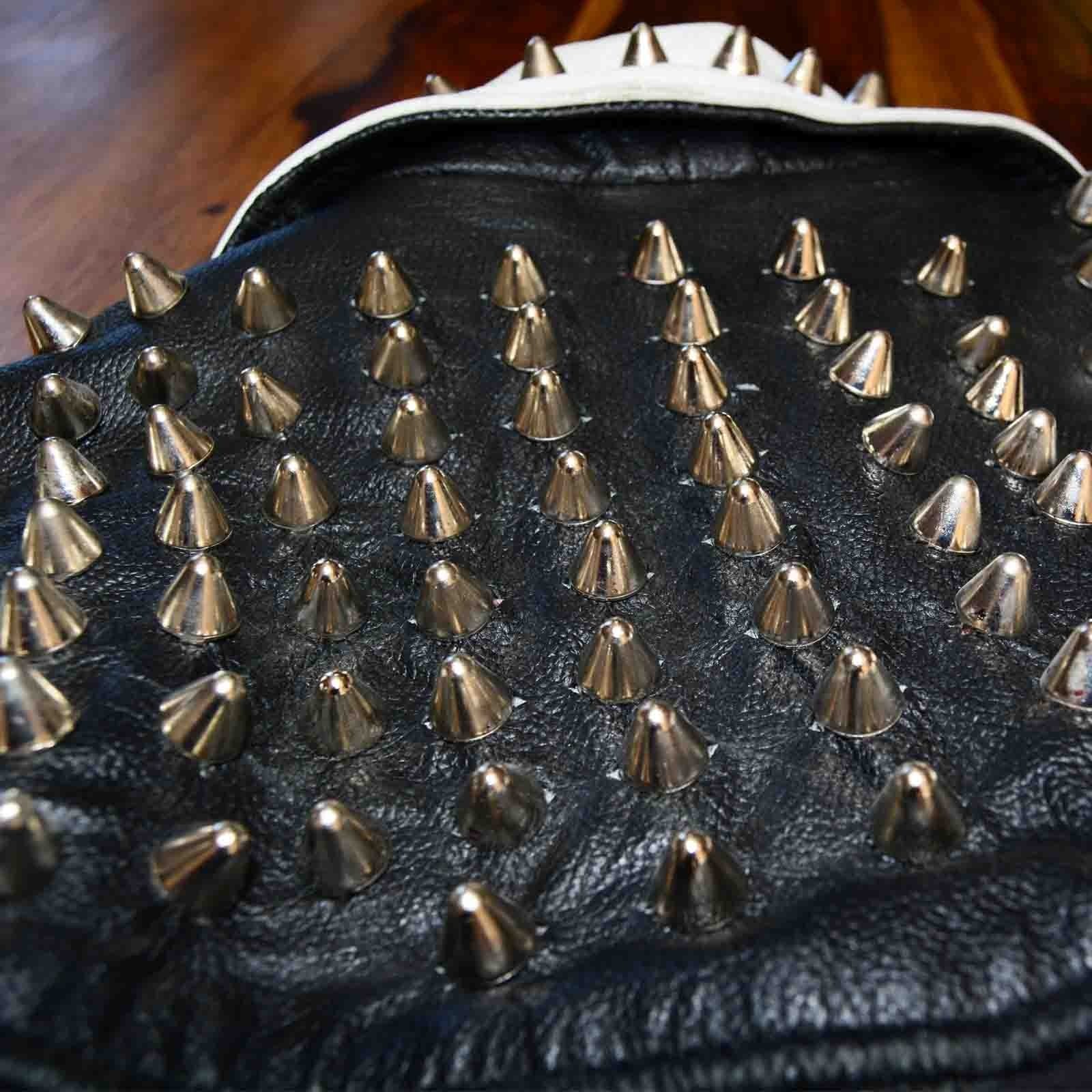 500 British UK77 Cone Studs Punk Gothic Leather Jacket Battle UK82 GBH