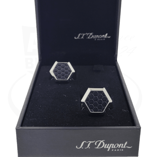 ST Dupont カフス S.T. Dupont Tony Stark Cufflinks, Leather and Palladium