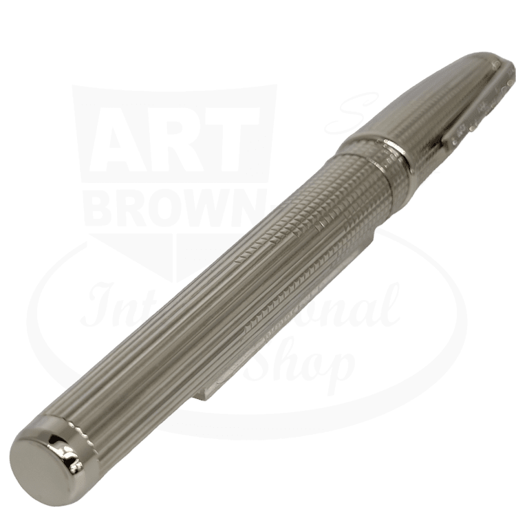 筆記具 S.T. Dupont Olympio Silver Ball Pen Vintage S.T. Dupont Extra Large Olympio Silver Plated Barley