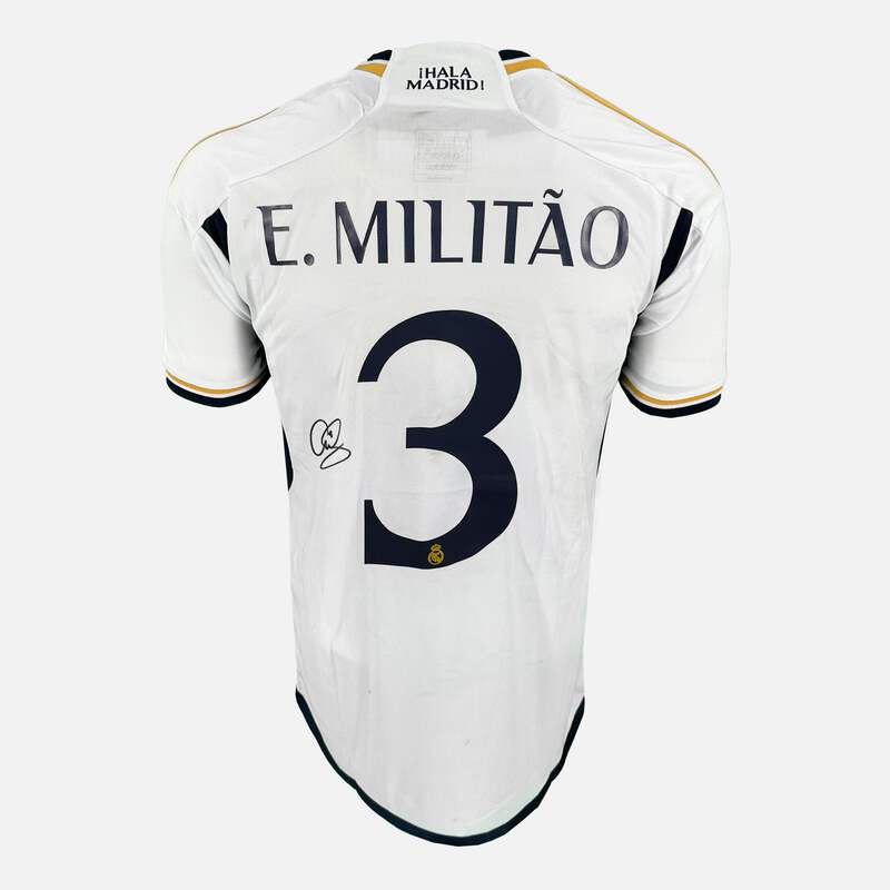 値下げ‼️正規品 Real Madrid E. Militão ユニフォーム Eder Militao Signed Real Madrid FC Home Soccer Jersey #3 with