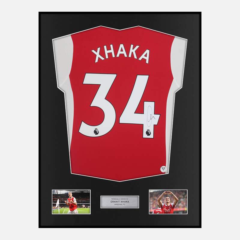 Framed Granit Xhaka Signed Arsenal Shirt 2021-22 Home [Classic] | eBay