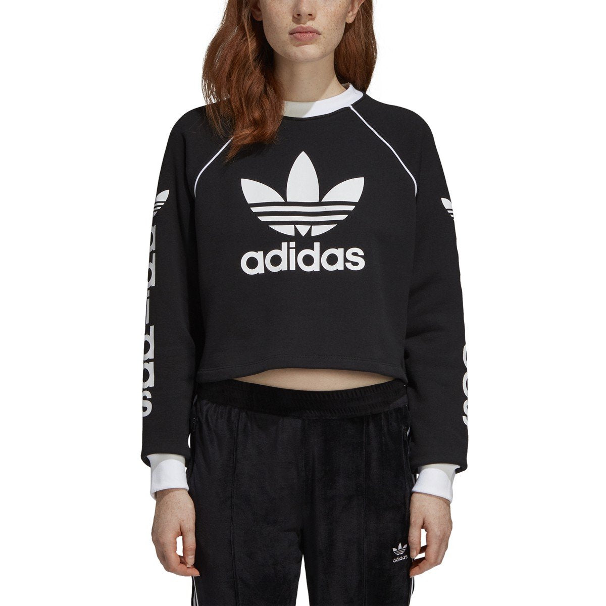 adidas winter ease cropped sweatshirt
