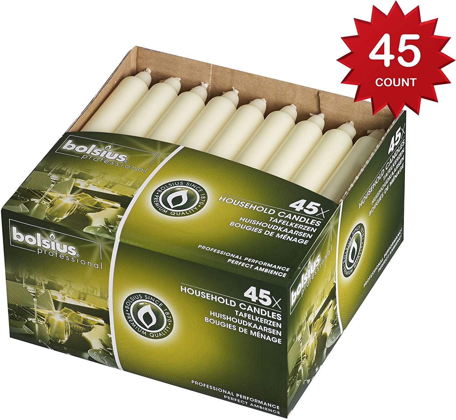 12-Bulk//Wholesale~Emergency Candles~Religious-Camping~White~5/" x 3//4~4-5~Hr Burn