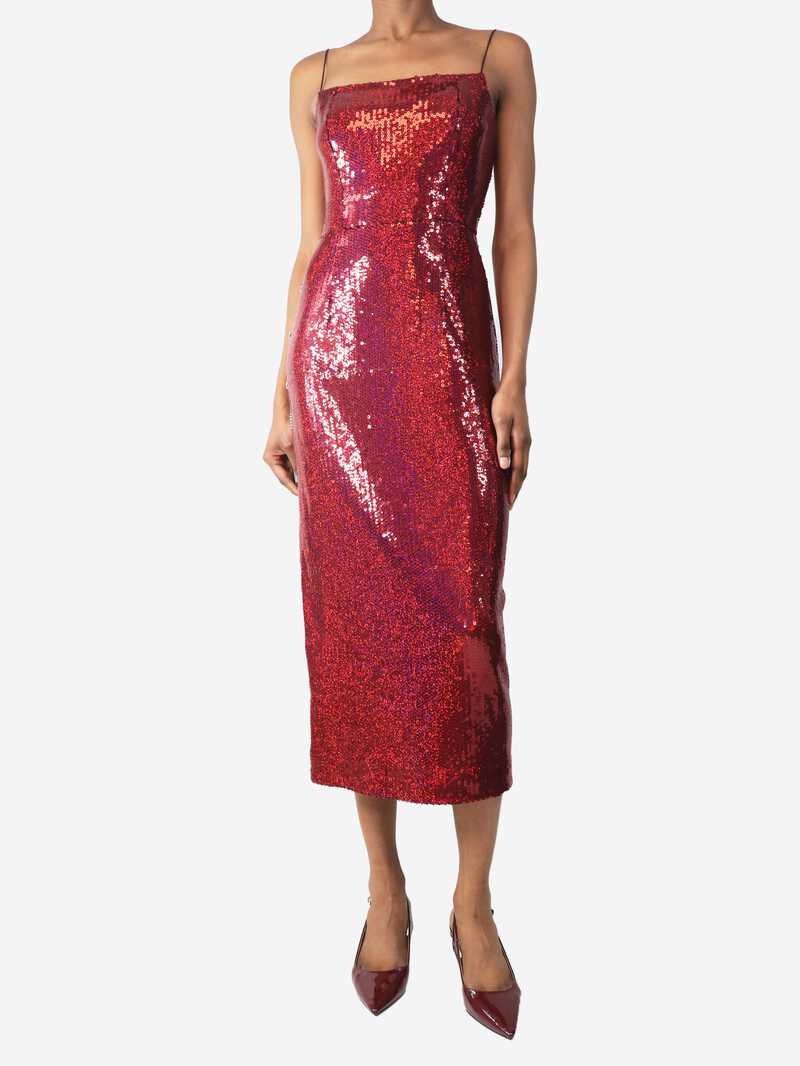 Markarian Pink sequin midi dress - size UK 6 | eBay