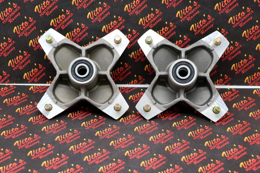 2 x NEW front hubs + studs + seals + bearings Yamaha Banshee