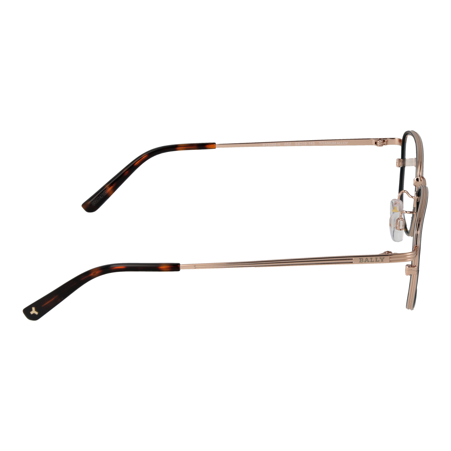 メガネ Bally Titanium Eyeglass Frame BY5068H 020 Bally Glasses Frames BY5068-H 052 53mm Titanium Men Brown