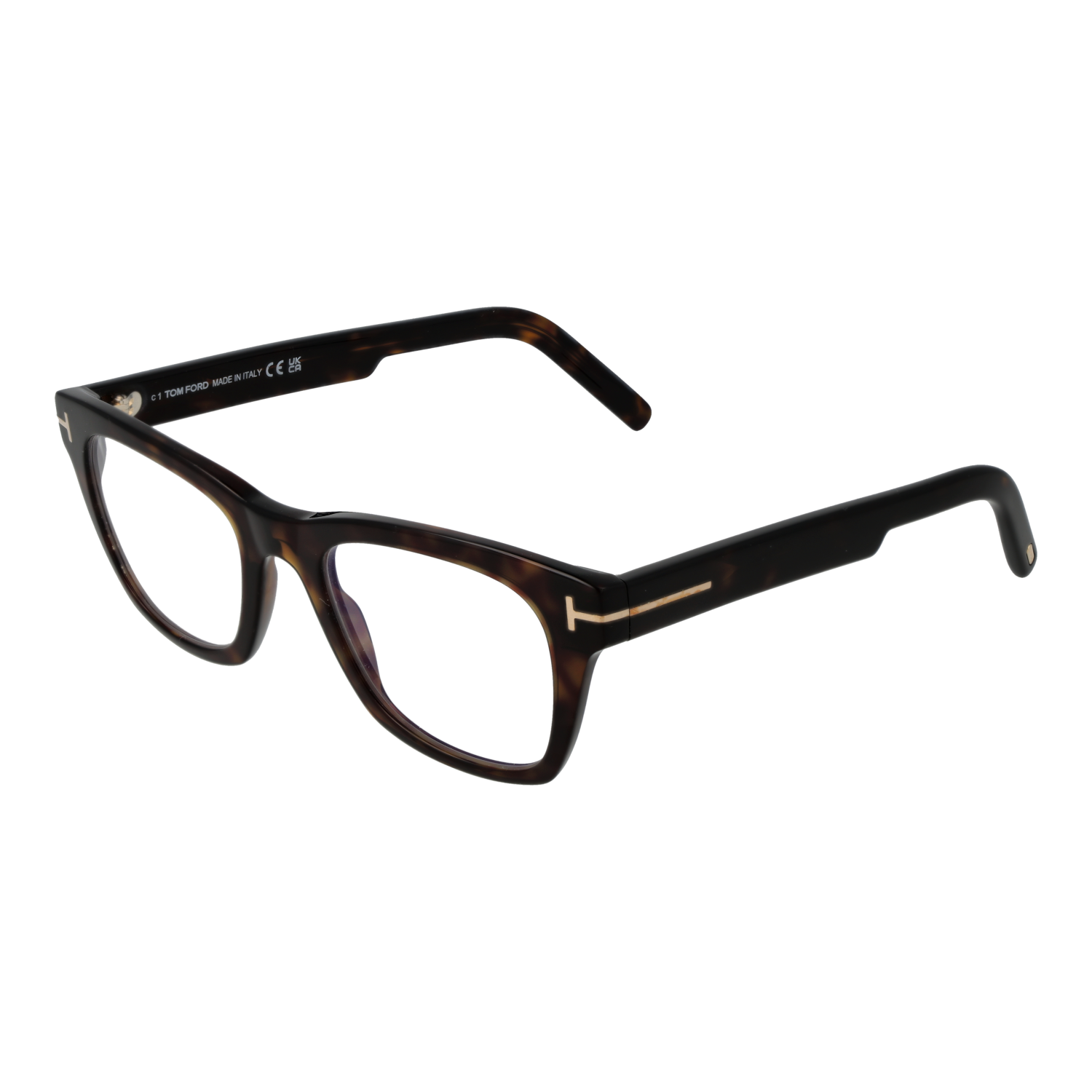 Tom Ford FT5886 Eyeglasses Light Brown Acetate Rectangular Tom Ford Eyeglasses FT 5886 -B 047 Shiny Striped Brown  main image 4