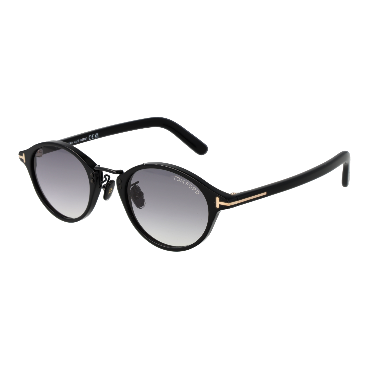 NWT Tom Ford FT1049 Grey Round 50mm Sunglasses display picture 1