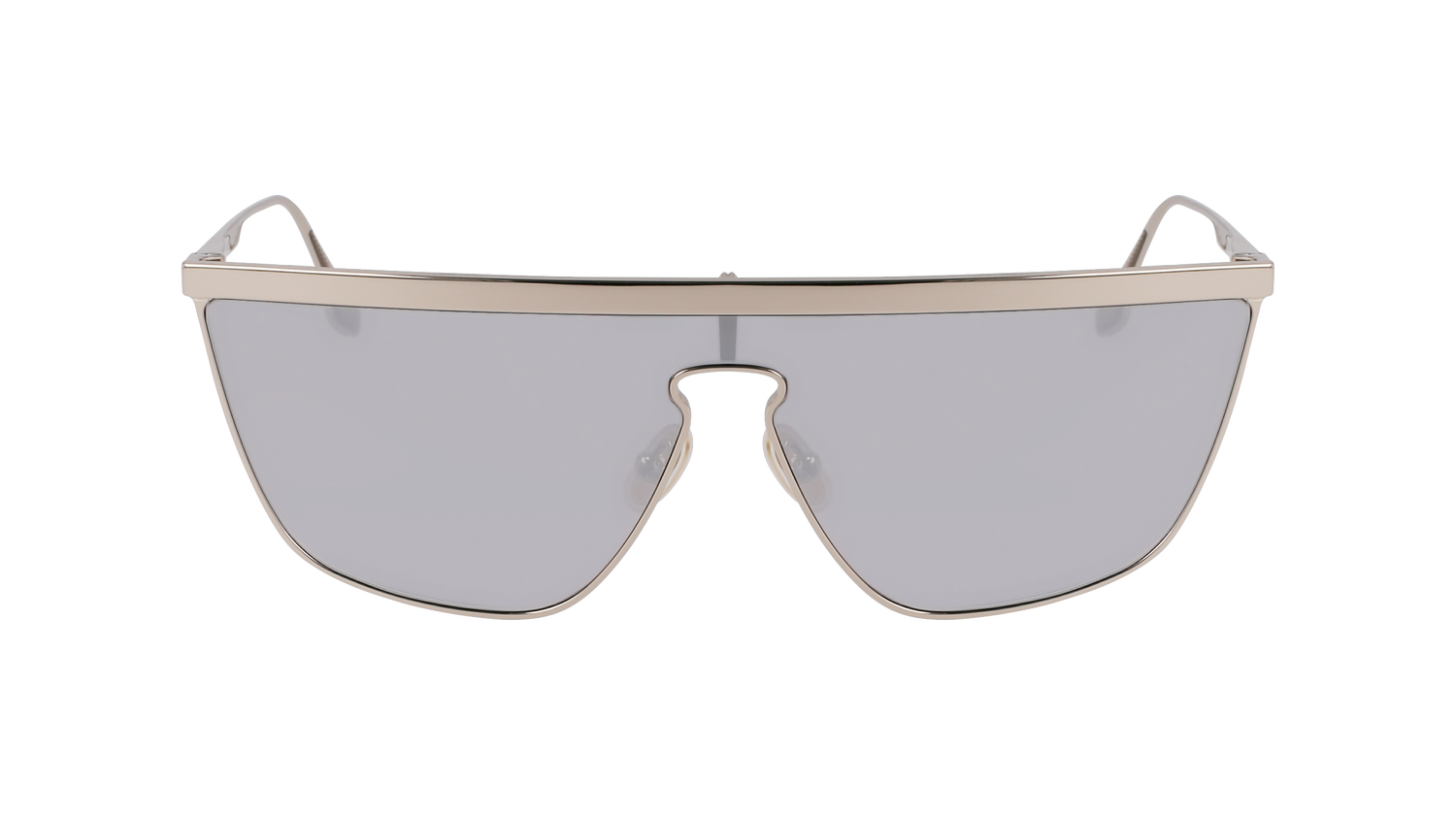 Victoria Beckham Rectangular Silver Frame Sunglasses - Gray Lenses With Case Victoria Beckham Chain Rectangular Sunglasses VB669S 101  main image 4