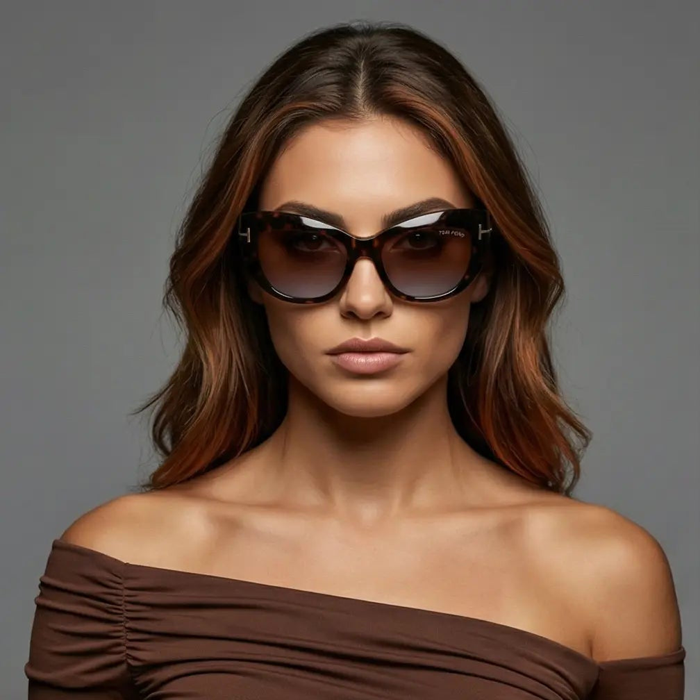Tom Ford Cat Eye Sunglasses 55MM New Tom Ford Elsa Sunglasses TF1108 55Z Violet Havana 55mm  main image 4