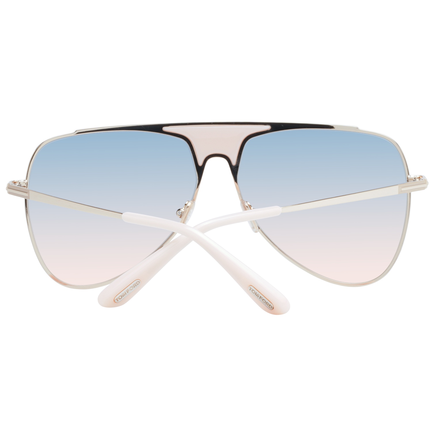 Tom Ford Women\'s Gold Frame Pink Top Bar & Blue aviator Sunglasses ETHAN FT 0935 Tom Ford Sunglasses Rose Gold Aviator Metal FT0935 28W  main image 2