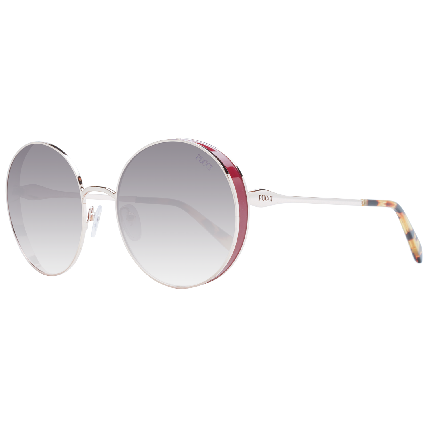 Emilio Pucci Sunglasses Women Rose Gold/Brown Gradient Round 