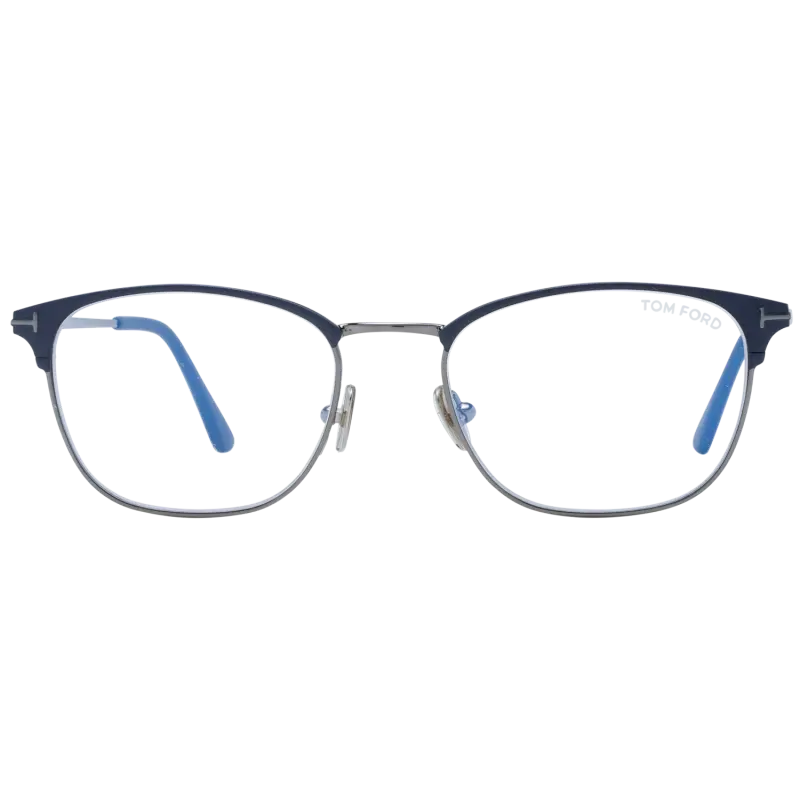 Tom Ford Eyeglasses FT5750-B 091 Men Blue Rectangular Frames 52mm