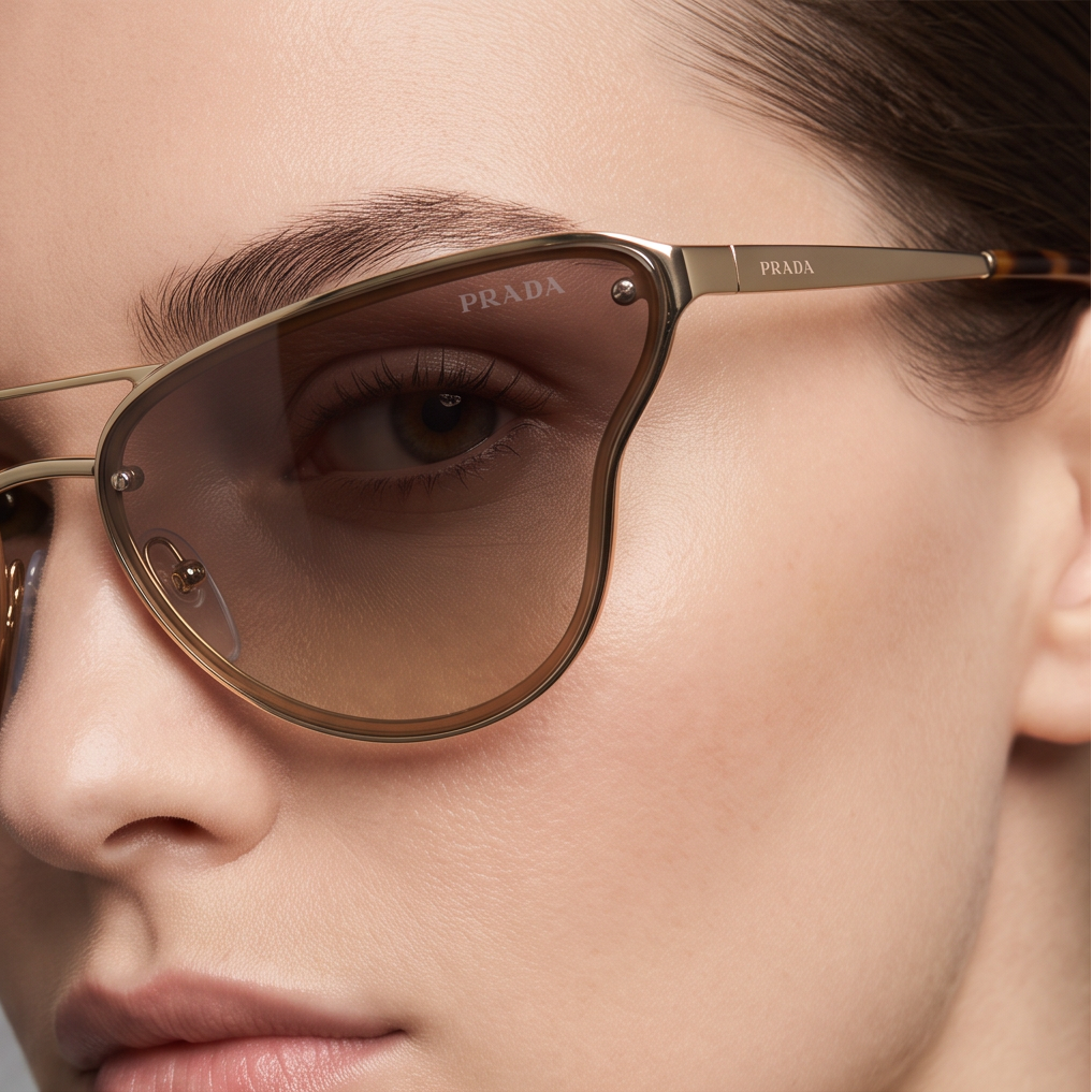 Prada NWT PR74VS Gold Metal Butterfly Glasses with Gradient Grey Lens Prada Catwalk Butterfly PR74VS Sunglasses main image 4