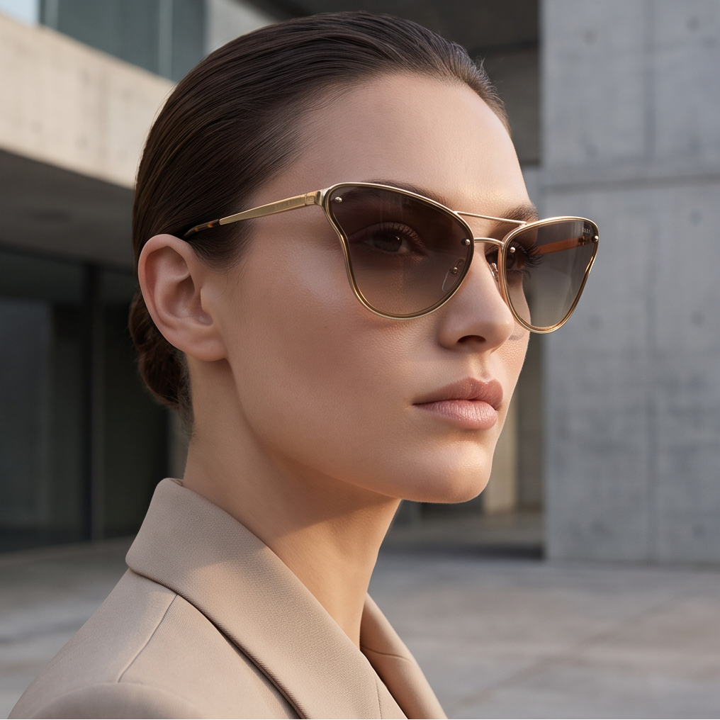 Prada NWT PR74VS Gold Metal Butterfly Glasses with Gradient Grey Lens Prada Catwalk Butterfly PR74VS Sunglasses main image 3