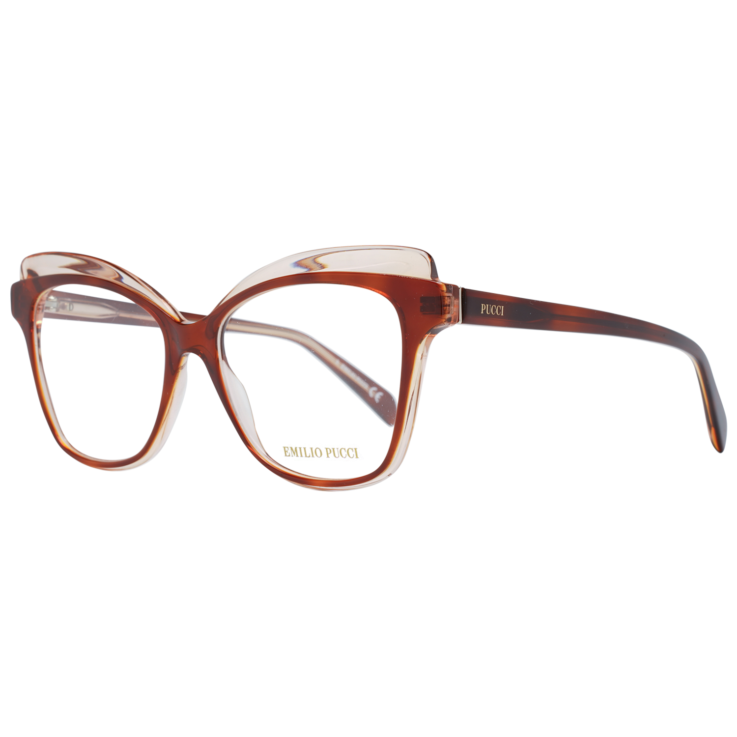 Emilio Pucci Women Eyeglasses EP5198 056 Brown Full Rim Plastic