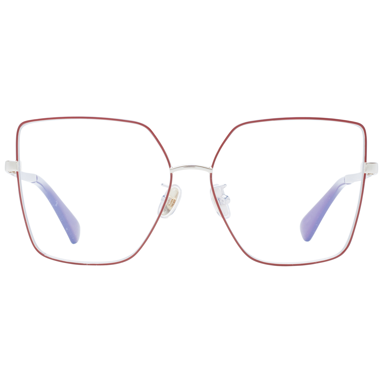 MAXMARA ハタフライフレムメカネ MM5073HB 068 Max Mara MM5073-H-B 068 Red Metal Optical Eyeglasses Frame