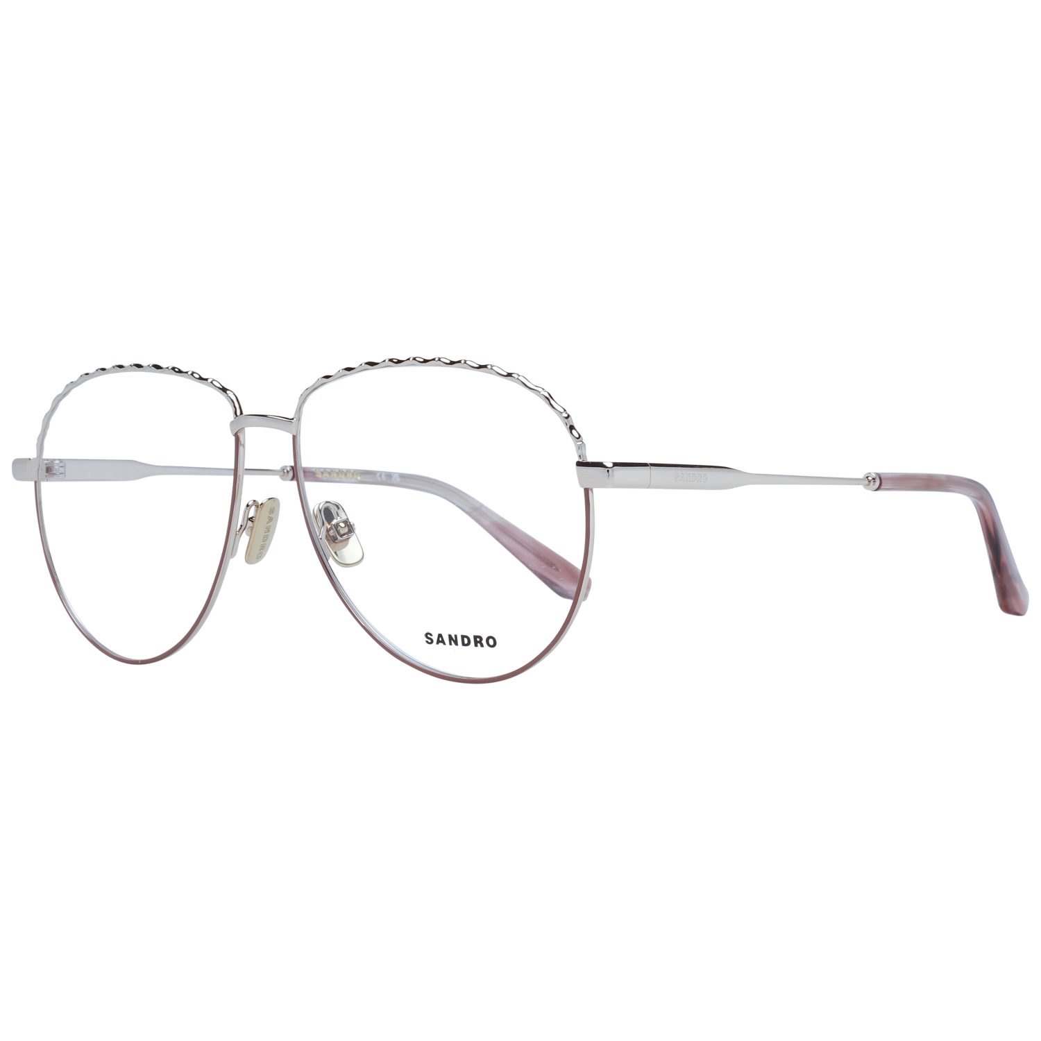 Sandro Eyeglasses Frames SD4023 437 Brown Round 54mm Women 