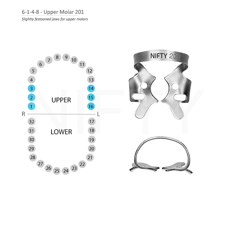 Rubber Dam Clamps Upper Molar