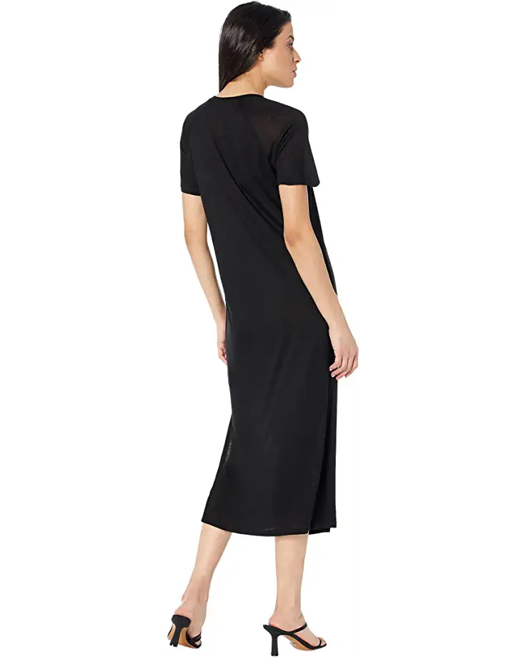 Michael Michael Kors Lace-Up T-Shirt Dress (L, Black) Retail