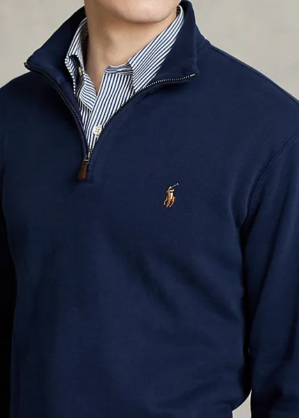 ★★POLO RALPH LAUREN★★ Our Quarter Zipper Sweater Navy MN Men's Blue Quarter-Zip Sweaters | Ralph Lauren