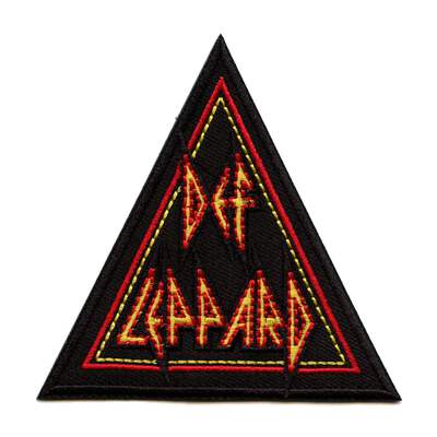 Def Leppard Triangle Logo Patch English Rock Band Embroidered Iron