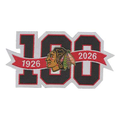 Chicago Blackhawks 100th Anniversary NHL Season Jersey Patch 2025-26 (Woven)