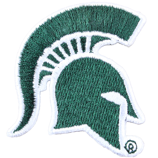 Michigan State Primary Spartan Head Logo Embroidery Iron On Patch Hat Football Ebay