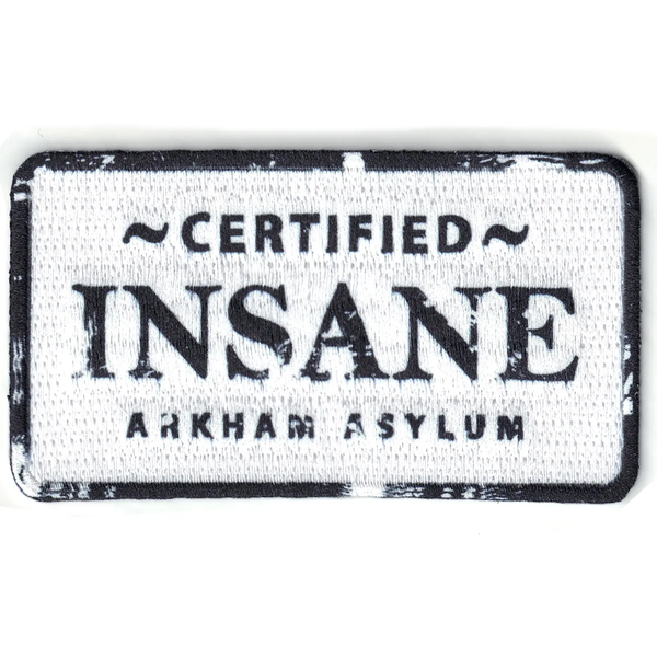 Batman Joker Certified Insane DC Comic Embroidered Iron or Sew on patch #1175