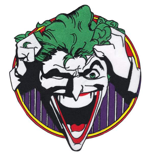 Dc Comics Joker Laughing X Large Logo Embroidered Iron On Super Villain Patch Ebay