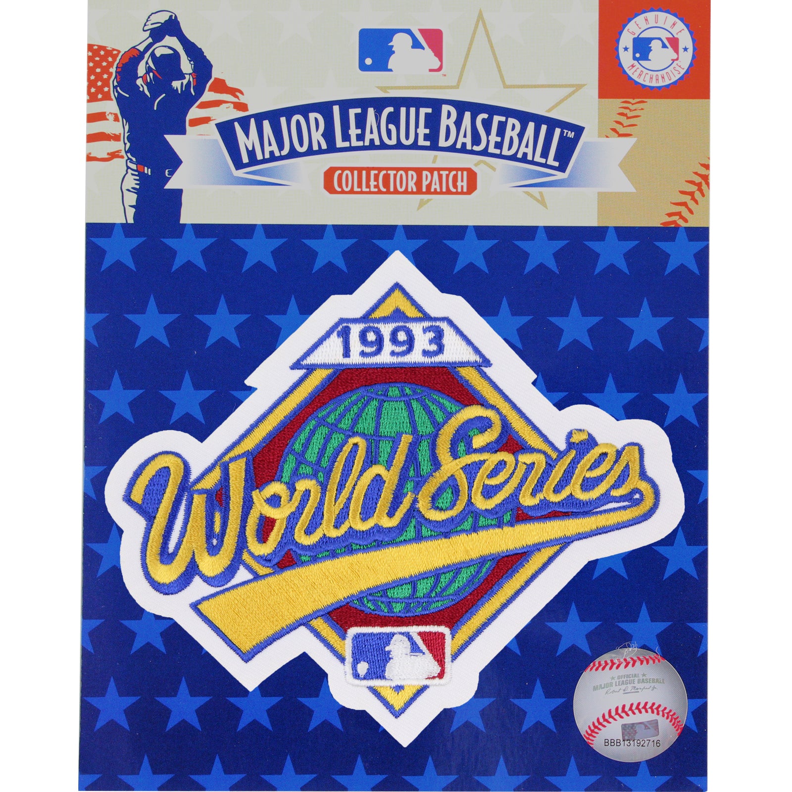 リトグラフ　1993 ワールドシリーズベースボール　フィリーズ対ブルージェイズ 1993 MLB World Series Sleeve Patch Philadelphia Phillies