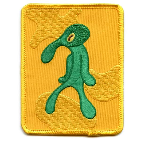 Bold And Brash Squid Painting Embroidered Iron On Patch