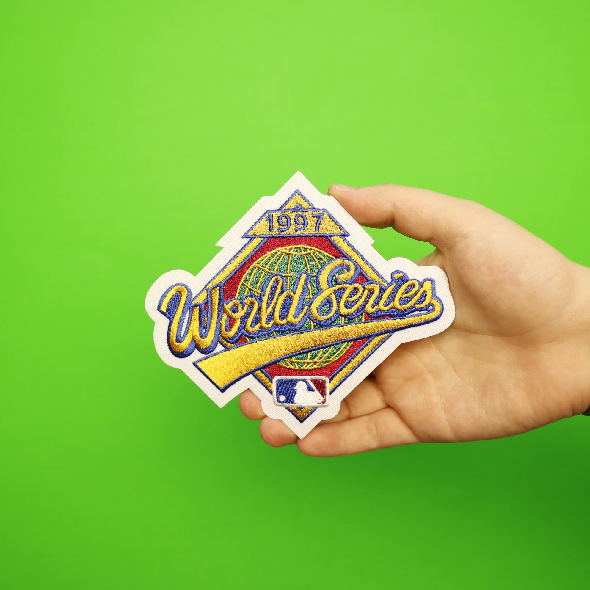 1997 MLB World Series Logo Jersey Sleeve Patch Cleveland Indians