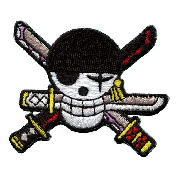 One Piece Anime Zoro New World Skull Embroidered Patch Ebay
