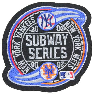 2000 Subway Series MLB World New York Mets Yankees Sleeve Jersey