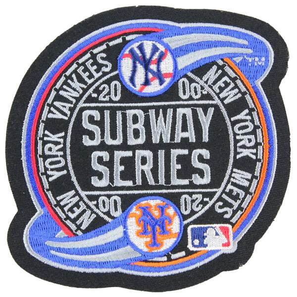 2000 Subway Series MLB World New York Mets Yankees Sleeve Jersey