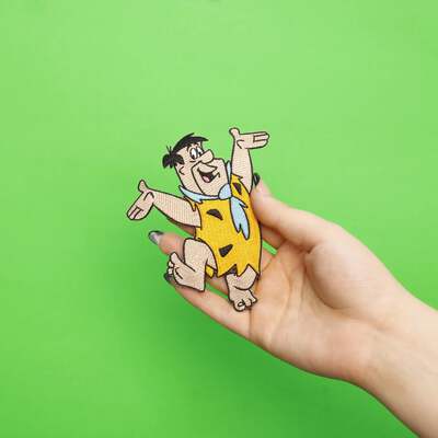 Barney Flintstones Termoadesivo, Toppa Termoadesiva Dei Flintstones, Applicazione Termoadesiva Per Bambini, 8,6x8,6 Cm - Italia - Foto 5