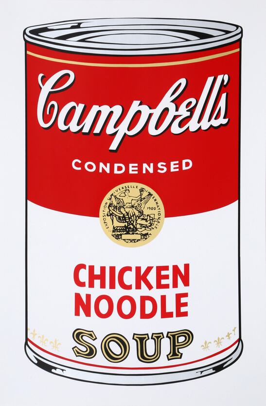 90's andy warhol キャンベルスープ LS Andy Warhol, Campbell's Soup Can: Chicken Noodle, Screenprint