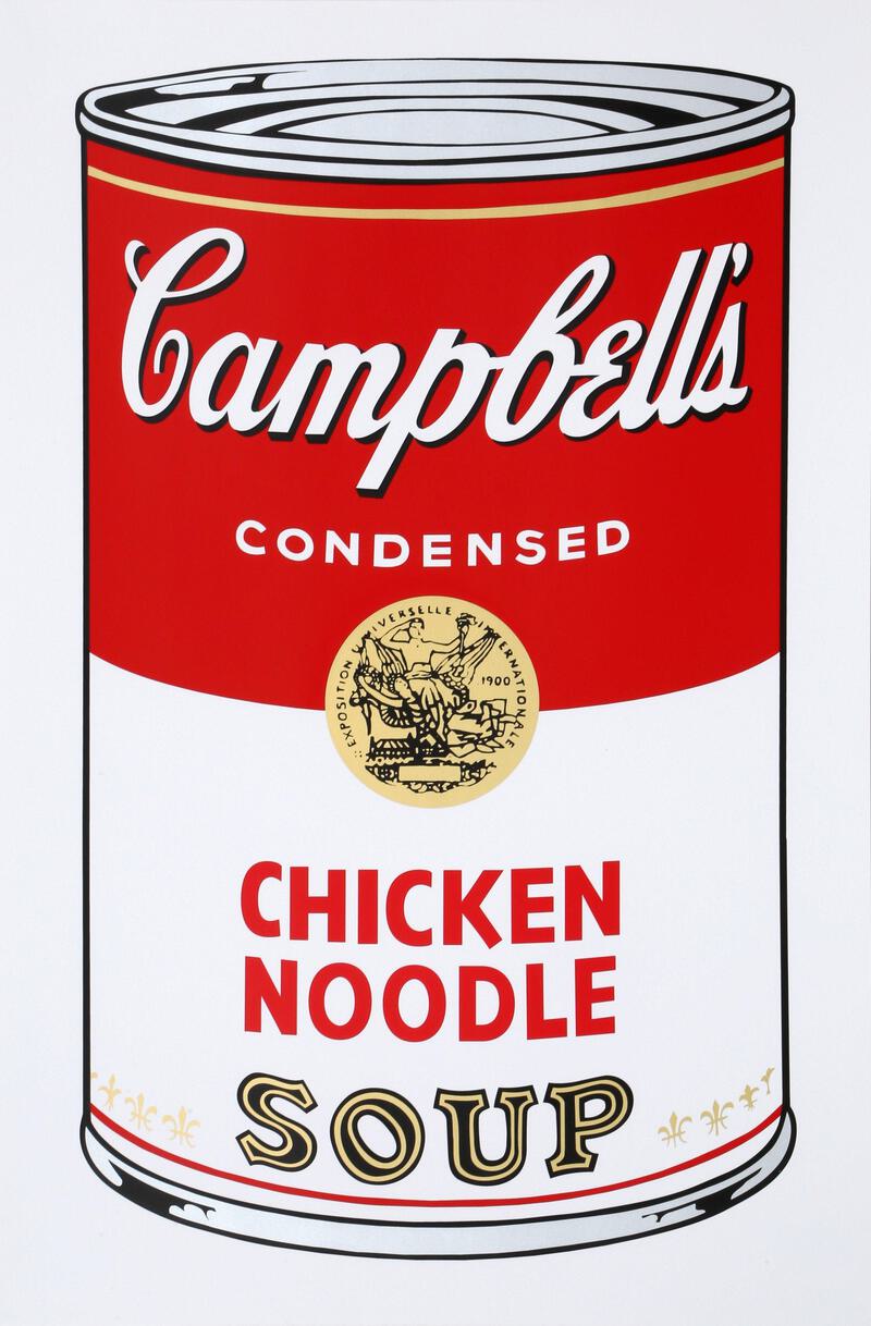 Andy Warhol, Campbell's Soup Can: Chicken Noodle, Screenprint