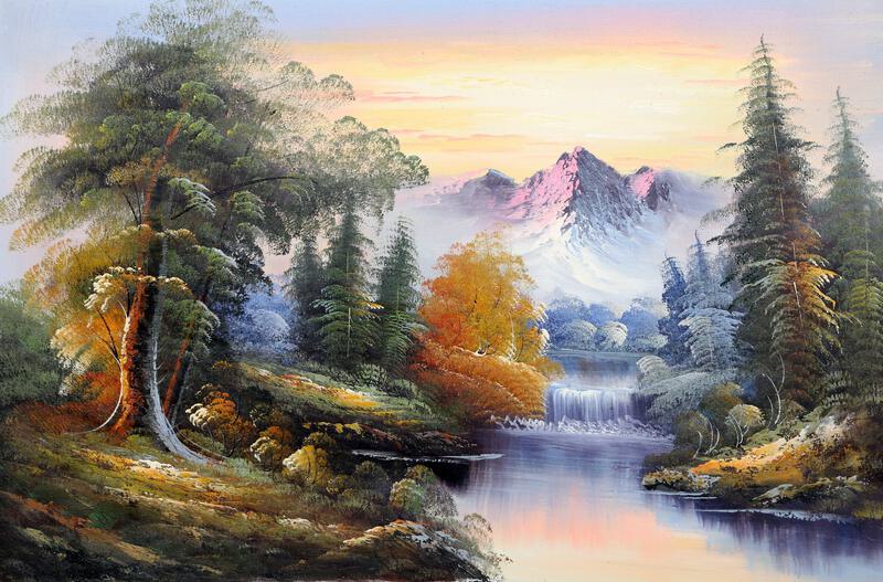 絵画 Mountain Landscape Shumu Fu, Mountain Landscape (149), Oil on Canvas (unsigned
