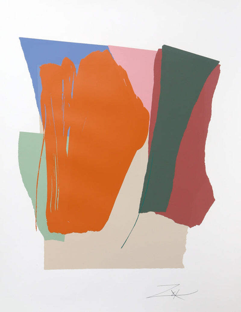 Larry Zox, Green Card Sound II, Screenprint, signed and numbered