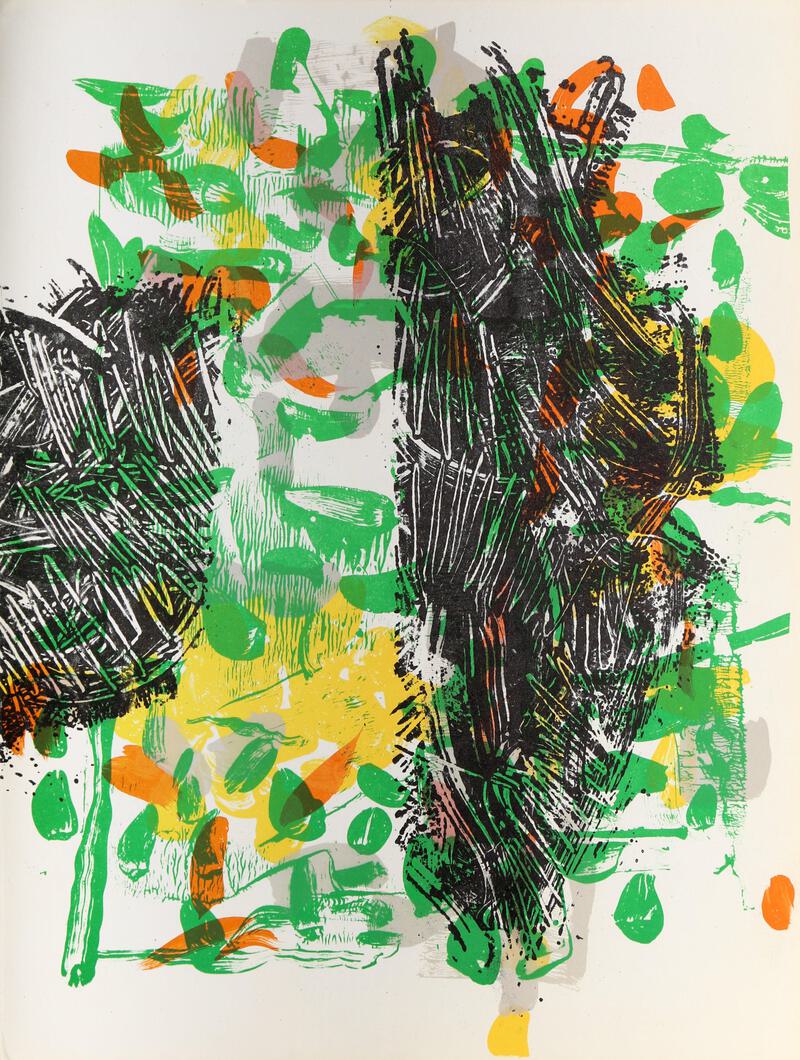 Jean-Paul Riopelle, Derriere Le Miroir #171 (2), Lithograph on