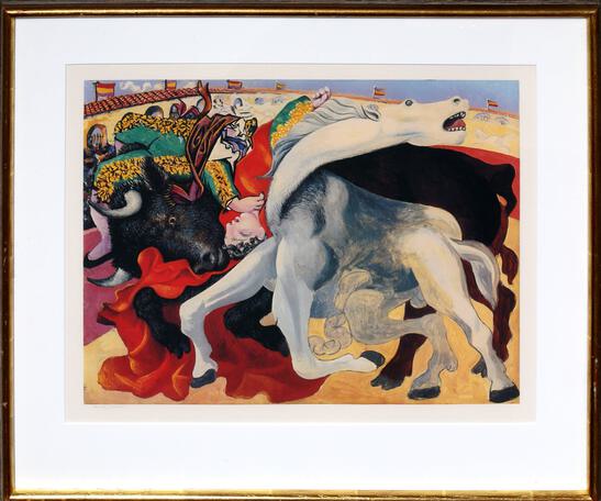 Pablo Picasso, Corrida la Mort du Torero, Lithograph on