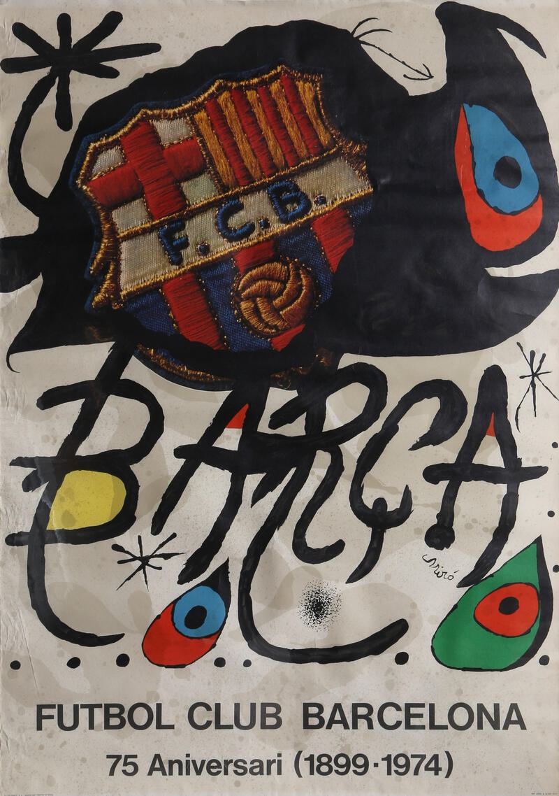 Joan Miro, Futbol Club Barcelona, Lithograph Poster | eBay