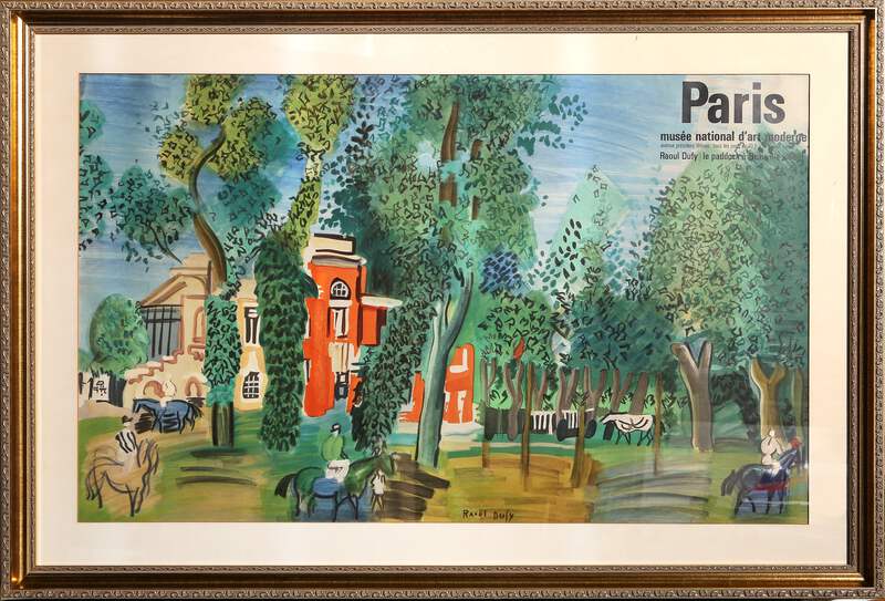 Raoul Dufy、PADDOCK A CHANTILLY、海外版超希少レゾネ Raoul Dufy, Le Paddock à Deauville, Lithograph Poster | eBay