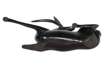 Loet Vanderveen, Antelope, Bronze sculpture, signature and