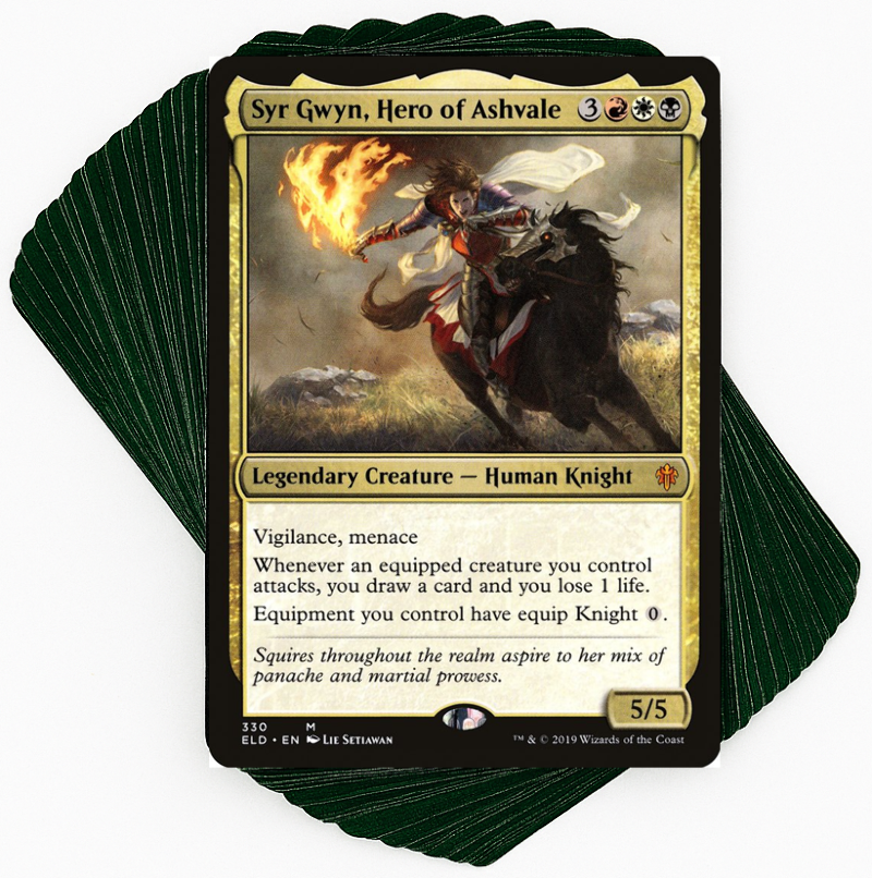 MTG Commander Deck EDH Deck Syr Gwyn, Hero of Ashvale 100 Magic Cards Custom Deck Knights Equipment
