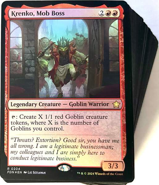 マジック：ザ・ギャザリング Krenko, Mob Boss EDH/Commander deck Krenko, Mob Boss Commander Deck EDH 100 Magic Cards Custom